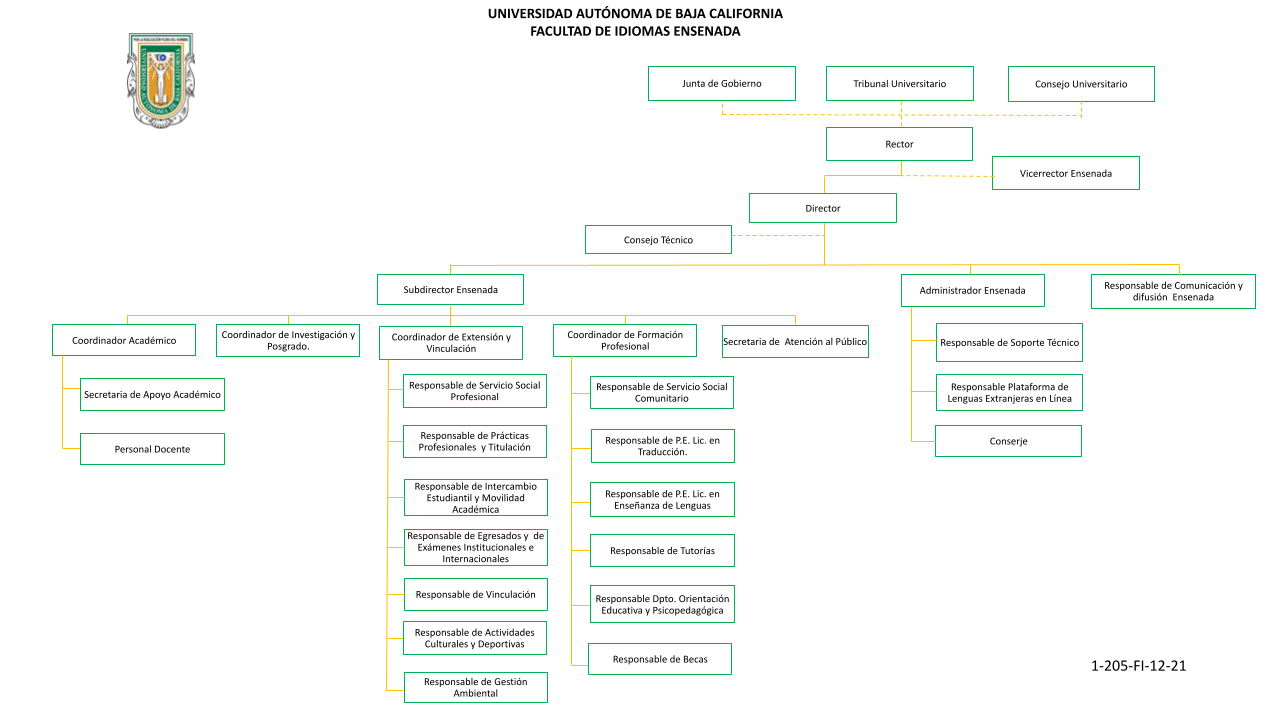 Organigrama Ensenada Facultad De Idiomas Ensenada